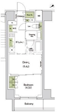 ザ・パークハビオ東長崎 601 間取り図