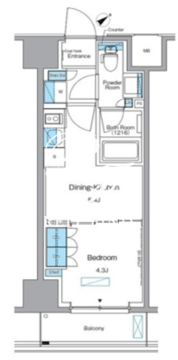 ルフォンプログレ赤塚 703 間取り図