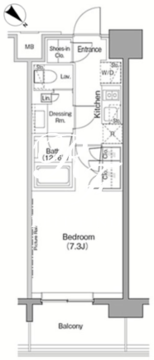 ザ・パークハビオ目黒 804 間取り図
