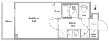 BPRレジデンス西早稲田 408 間取り図