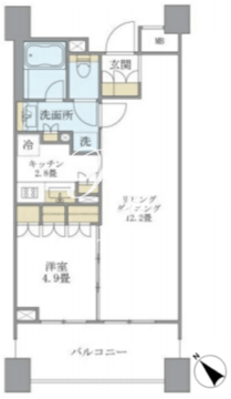 アパートメンツ三田 502 間取り図