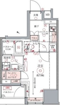 ドムススタイル銀座東 602 間取り図