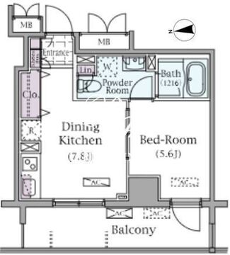 パークアクシス元浅草ステージ 302 間取り図