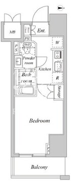 プラウドフラット神楽坂2 104 間取り図