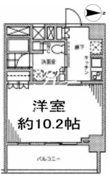 カスタリア門前仲町2 805 間取り図