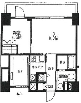 カスタリア門前仲町2 906 間取り図