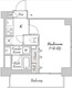 エスモア森下 402 間取り図