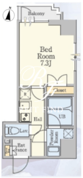 クレストコート蔵前 301 間取り図