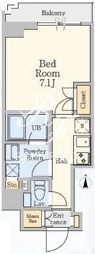 クレストコート蔵前 502 間取り図