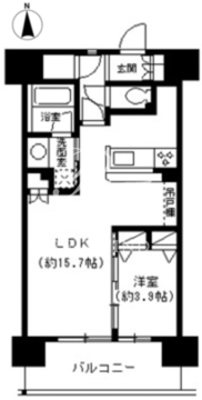 パークキューブ東品川 1110 間取り図
