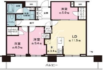 プラウドタワー目黒MARC 2203 間取り図