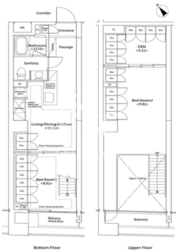 BPRレジデンス渋谷 1208 間取り図