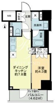 Brun Pilier日本橋 504 間取り図