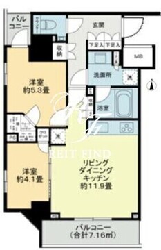 Brun Pilier日本橋 705 間取り図