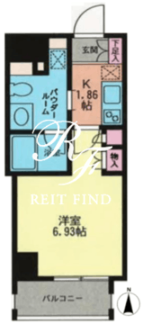 プライムアーバン学芸大学2 802 間取り図