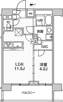 ジェノヴィア三ノ輪2スカイガーデン 1102 間取り図