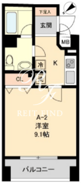 コモド水天宮レジデンス 701 間取り図
