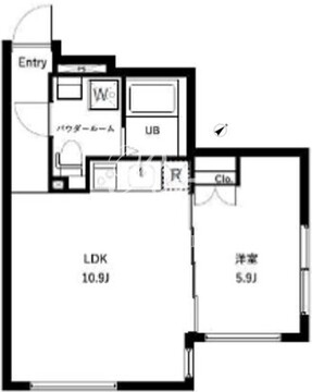 オーキッドレジデンス代々木 E-303 間取り図