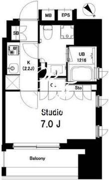 中目黒ウエスト 304 間取り図