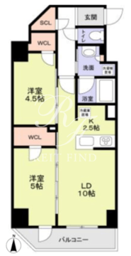 ジオエント中野 603 間取り図