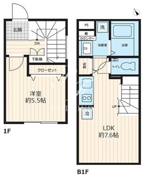 ザ・レジデンス下北沢 104 間取り図