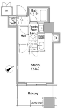 コンフォリア東池袋ウエスト 407 間取り図