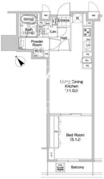 コンフォリア蒲田 315 間取り図
