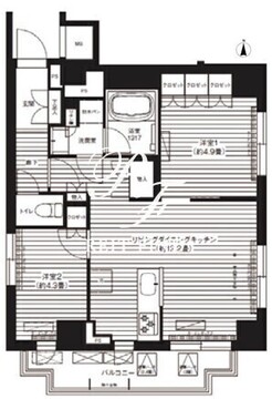 アルブル深川 401 間取り図