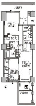 東雲キャナルコートCODAN 21-1309 間取り図