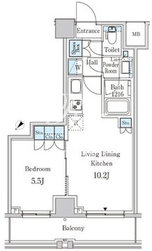パークアクシス下北沢 602 間取り図