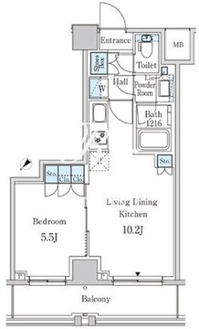 パークアクシス下北沢 402 間取り図