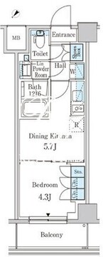 パークアクシス下北沢 303 間取り図