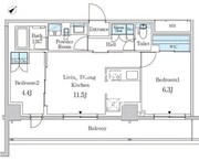 パークアクシス下北沢 209 間取り図