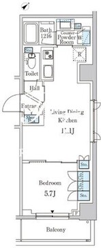 パークアクシス下北沢 210 間取り図