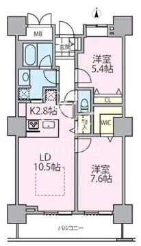 ロイヤルパークスタワー南千住 2508 間取り図