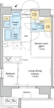 プラウドフラット大井町 1401 間取り図