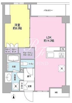 アンビエンテ経堂 319 間取り図