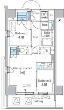 パークアクシス品川南大井パークフロント 325 間取り図