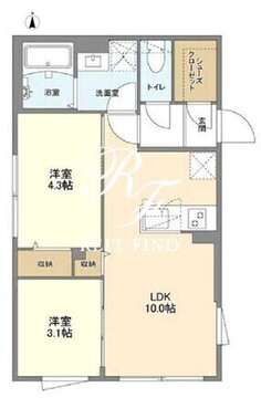 ウェルスクエア方南町2 101 間取り図