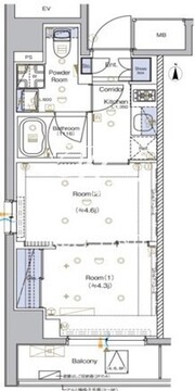 シーフォルム森下 701 間取り図