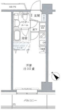 プライムアーバン豊洲 412 間取り図