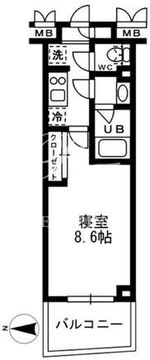 レジディア亀戸 702 間取り図