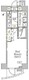 アジールコート門前仲町 501 間取り図