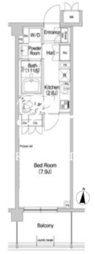 ヒューリックレジデンス新宿戸山 302 間取り図