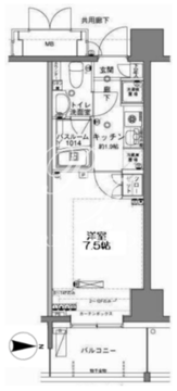 ＭＦＰＲコート木場公園 817 間取り図