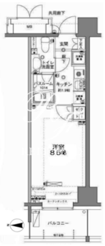 ＭＦＰＲコート木場公園 1208 間取り図