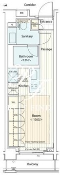 カスタリア新宿夏目坂 402 間取り図
