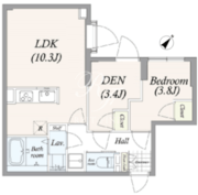 グランパセオ目黒花房山 202 間取り図