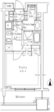 パークアクシス御茶ノ水ステージ 611 間取り図