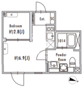 グランパセオ目黒花房山 404 間取り図